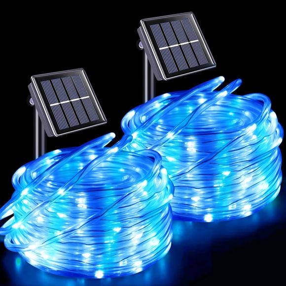 Luces solares tipo cuerda YEGUO 2x10m 200 LED impermeables para exteriores