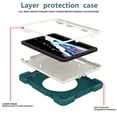 thumbnail image 6 of ELEHOLD Military Grade Shockproof Case For iPad mini (6th Generation), Heavy Duty Protection Ring Stand Cover, Adjustable Angel, Detachable Shoulder Strap, Pencil Holder, Dark Green, 6 of 11