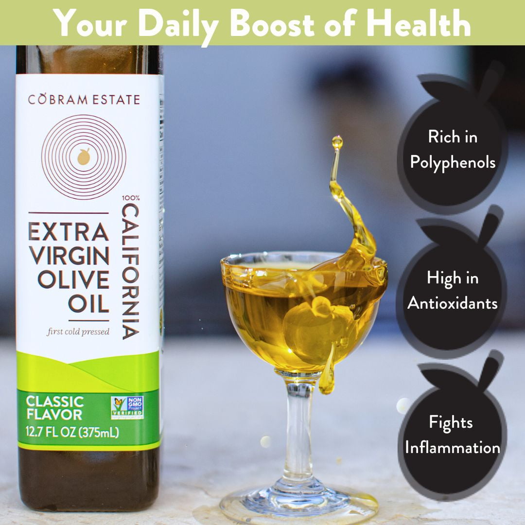 (6 pack) Cobram Estate Classic Flavor 100% California Extra Virgin Olive Oil, 25.4 fl oz Bottle – First Cold Pressed, Easy-Pour Cooking Oil