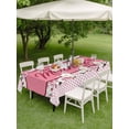 thumbnail image 4 of Outdoor Tablecloth with Umbrella Hole for Patio/Picnic/Party/Camping, Happy Mother's Day Waterproof Table Cloth Rectangle Table Cover Washable, Farmhouse Pink Floral Love Heart (54"x 80"), 4 of 8