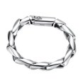 thumbnail image 4 of K-KED Pure S925 Sterling Silver Bracelet Men Women 9mm Polish Twist Link Chain -18cm/7inch-48-50g, 4 of 6