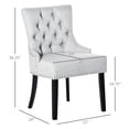 thumbnail image 3 of HOMCOM Button-Tufted Dining Chair, Upholstered Accent Chair (Set of 1), 3 of 9