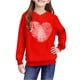 thumbnail image 5 of Sudadera con capucha y estampado de corazón de San Valentín, sudadera de manga larga para niños y niñas, chaqueta para niñas de talla mediana y grande., 5 of 7