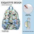 thumbnail image 5 of Boston Terriers and Flowers Backpack for School,Cute School Bag,Schoolbag with Adjustable Shoulder Straps & Padded Back,15.25"x11.5"x5.25", 5 of 6