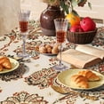 thumbnail image 2 of Paisley Tablecloths,Figured Brown Paisley Tablecloth Rectangle 60 x 120,Wrinkle Resistant and Washable Bohemian Tablecloth,Perfect for Kitchen Dinner,Party,Family Gathering,Festive Dinner, 2 of 6