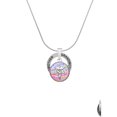 thumbnail image 2 of Delight Jewelry Silvertone Domed Multi Color BSM Silvertone Grandmother Ring Charm Necklace, 18", 2 of 4