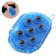 thumbnail image 1 of Guante de masaje en forma de palma, cepillo de baño con 7 bolas de rodillo de metal, masajeador corporal de mano para aliviar el dolor muscular, celulitis, 1 of 5