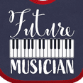 thumbnail image 4 of Inktastic Future Musician Piano Music Boys or Girls Baby Bib, 4 of 4