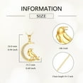 thumbnail image 4 of 14K Gold Raven Necklace for Women Gold Moon Raven Pendant Animal Jewelry Birthday Gifts for Wife Mom, 4 of 6