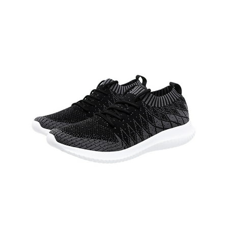 

GENILU Mens Mesh Walking Shoes Lace Up Breathable Casual Athletic Sock Sneakers