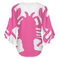 thumbnail image 6 of Pink Lobster Women's V-Neck Blouse With 3/4 Ruffled Bell Sleeves Casual Top Ladies Blouses, 6 of 7