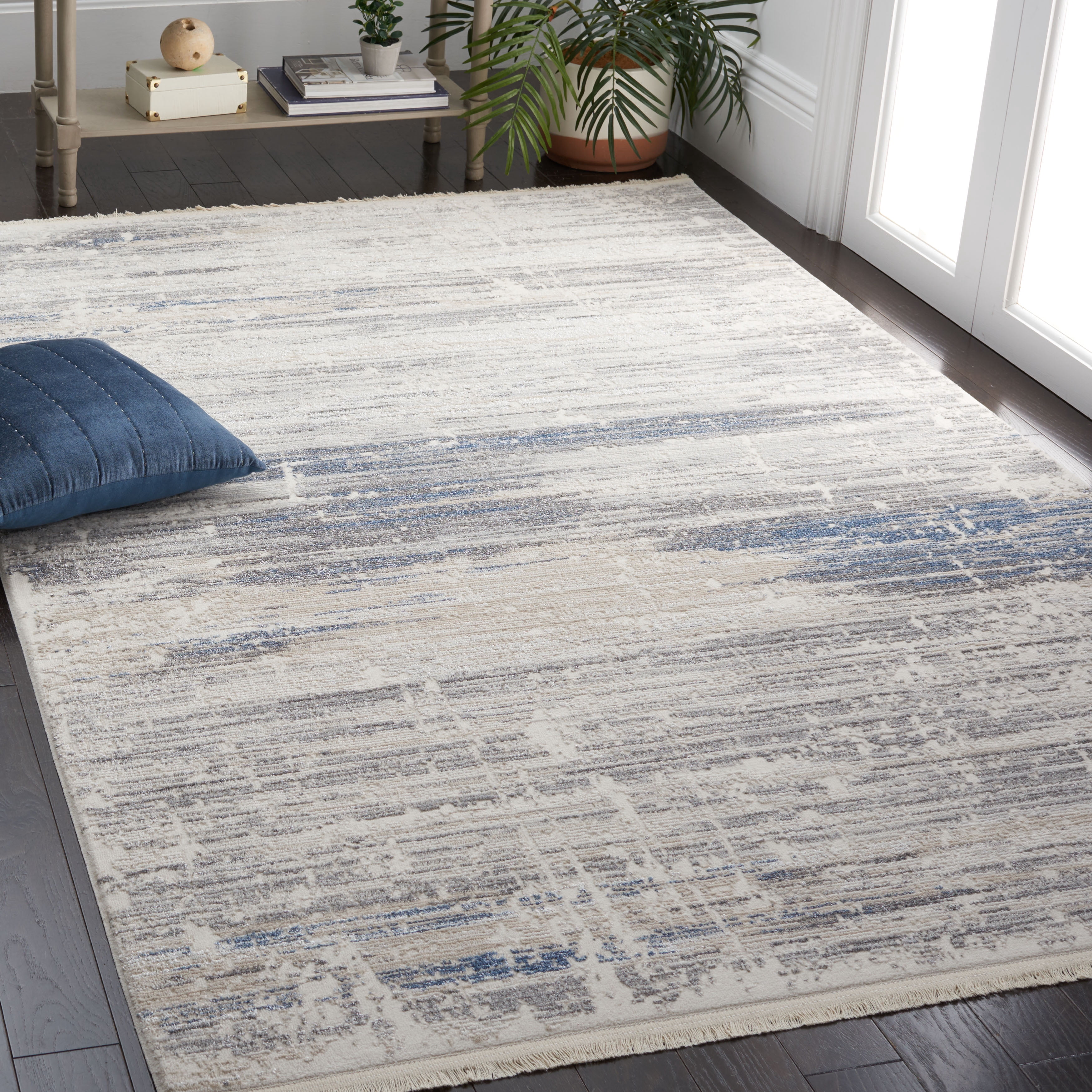 SAFAVIEH Whisper Zowie Camo Area Rug, Grey/Blue, 8' x 10'
