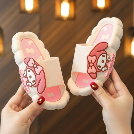 

Sanrioed Kawaii Slippers Kuromi Cinnamoroll Cute My Melody Hello Kittys Cartoon Parent-Child Sandals and Slippers