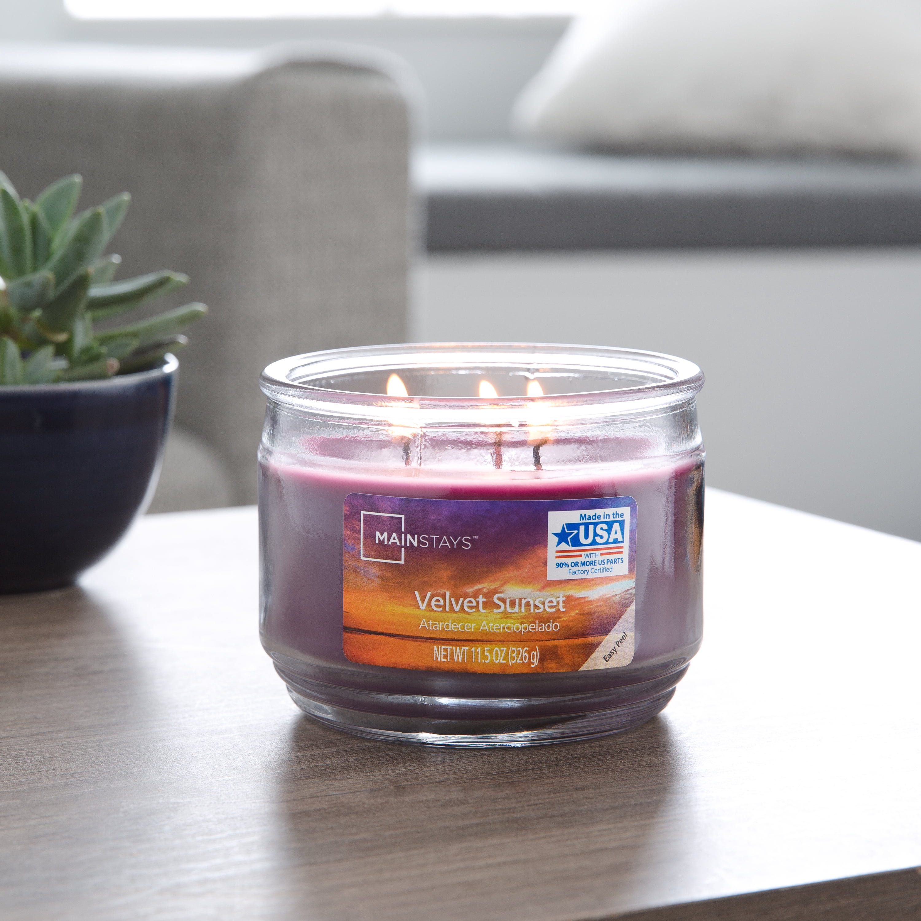 Mainstays Velvet Sunset 3-Wick 11.5 oz. Scented Candle