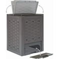 thumbnail image 5 of Compost Bin, Garden Composter with Better Aeration System, Made from Recycled Plastic, Easy Assembling, Sturdy, Outdoor Compost Tumbler Brown 23.6"x23.6"x32.7", 5 of 14