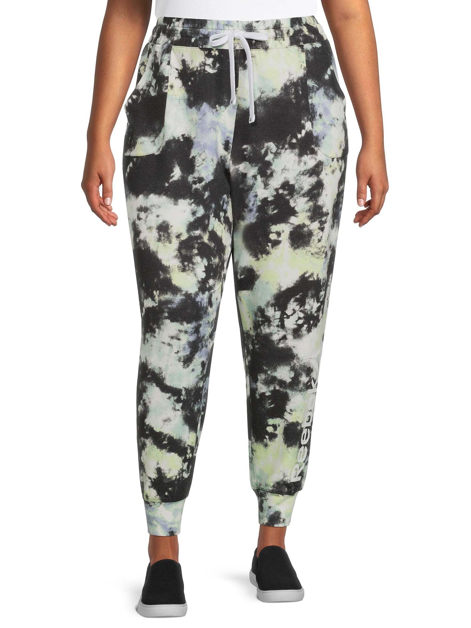 Reebok Women's Plus Size Tie-Dye All Day Cuffed Joggers