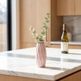 thumbnail image 5 of REGALWOVEN Small Ceramic Modern Vase, Matte Decorative Flower Vase for Desktop, Shelf & Bathroom, Minimalist Boho Home Pink 2.4"L x 2.4"W x 5.1"H, 5 of 5