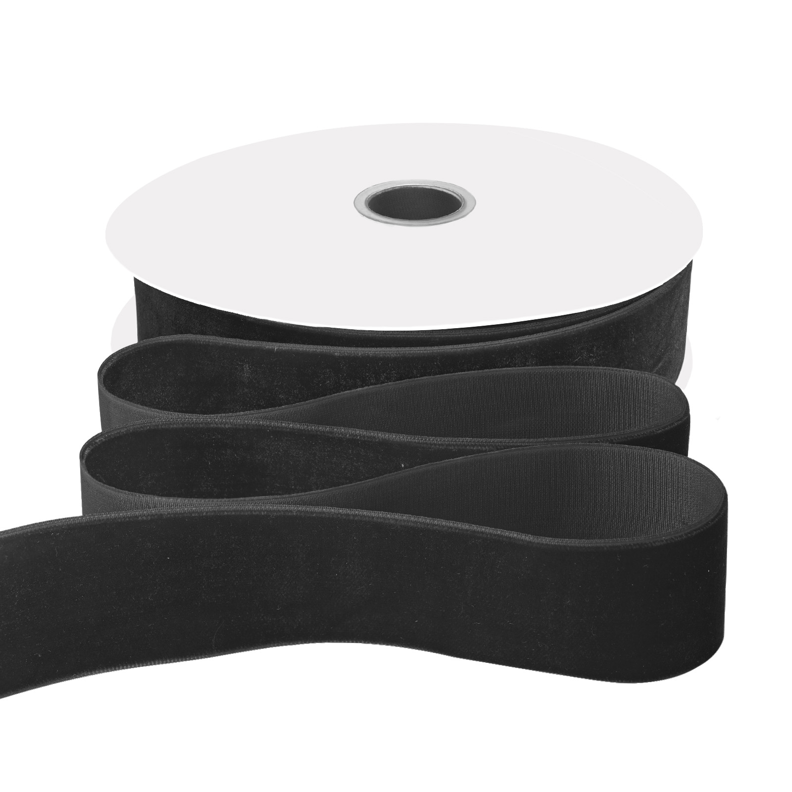 1.5 Inch Velvet Ribbon, 20 Yards Single Face Thin Ribbon black