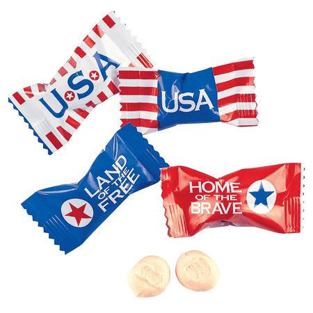 Patriotic Sweet Creams Hard Candy, 108 Pieces, Fourth of July, Parade Candy