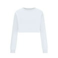 thumbnail image 3 of Xcmzpl Sweatshirts for Women Casual Solid Color Crewneck Sweatshirt Lightweight Sweater Tops Comfort Long Sleeve Blouses Early Fall Fashion, 3 of 5