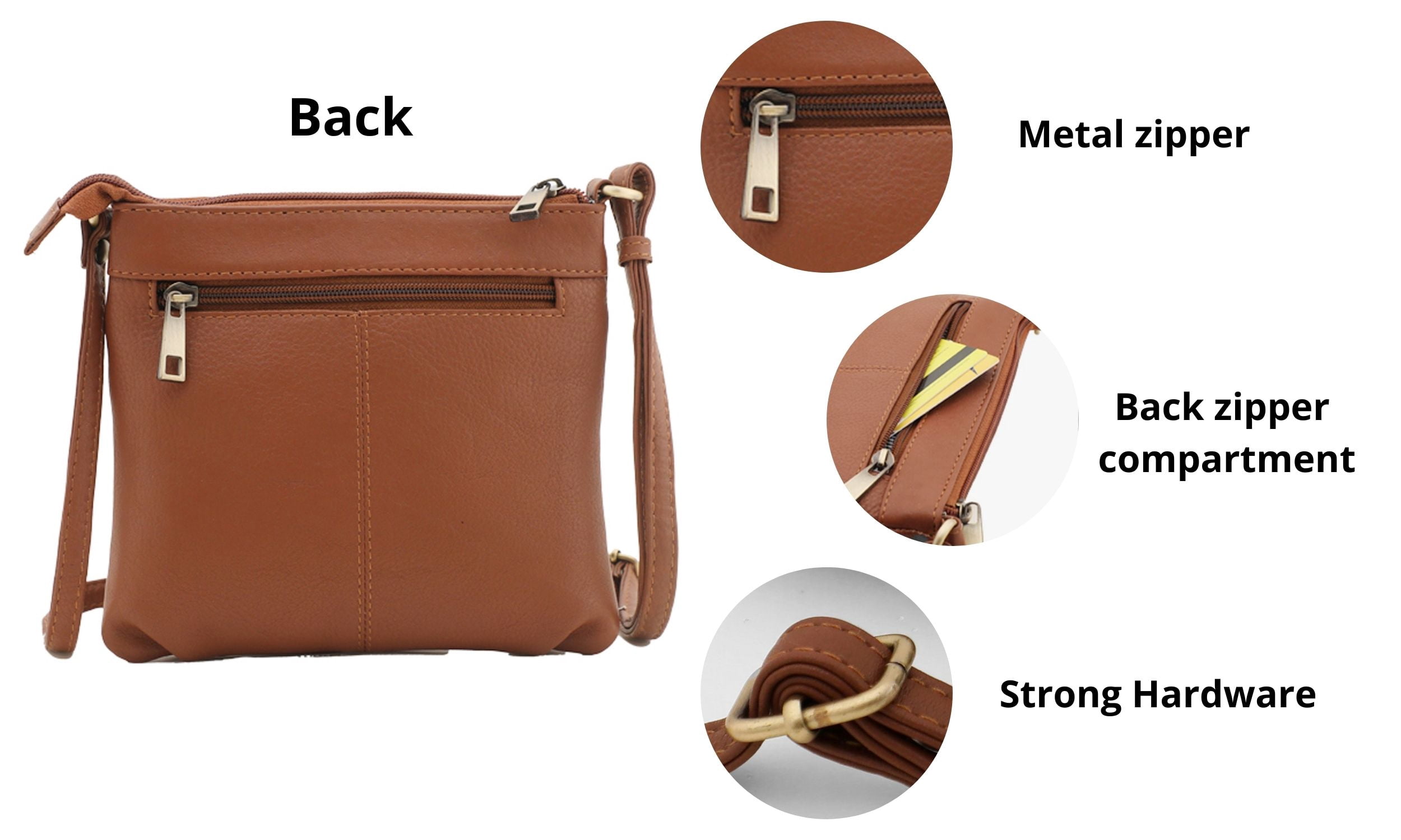 Texan Bull Leather Crossbody Bags For Women-Adjustable Shoulder Strap Women Purses Travel Handbags