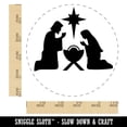 thumbnail image 2 of Nativity Scene Silhouette Christmas Baby Jesus Christianity Religious Rubber Stamp for Scrapbooking Crafting Stamping - Large 1-1/4 Inch, 2 of 7