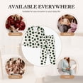 thumbnail image 5 of Rateoe Abstract Green Polka Dot Pattern Womens Pajamas Set Long Sleeve Sleepwear Button Down Nightwear Soft Cotton Pj Lounge Sets, 5 of 9