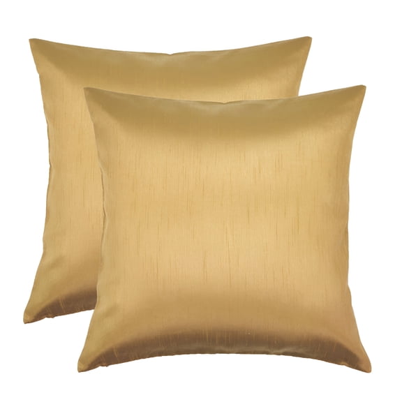 ARLAJO 20x20 Inches Faux Silk Square Throw Pillow Cover, Zipper Closure (Set of 2)