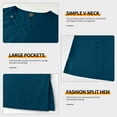 thumbnail image 2 of VIAOLI Scrubs Set for Women - Modern V-Neck Top & Tapered Leg Jogger Pants Multiple pockets Nursing Uniforms, 2 of 6