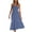 Blue, variant on Rutainlusire Womens Dresses Women Summer Bohemian Solid Color Casual Strapless Party Long Maxi Dress