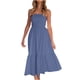 thumbnail image 1 of Vestido largo de fiesta sin tirantes informal de color sólido bohemio de verano para mujer Fridja  qw2223, 1 of 5