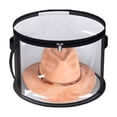 thumbnail image 2 of JIhuahe Women Hat Storage Box with Handles, Clear Hat Organizer Box Stackable, Large Hat Container for Closet – Ideal Closet Storage for Wide Brim and Summer Hats,Black, 2 of 6