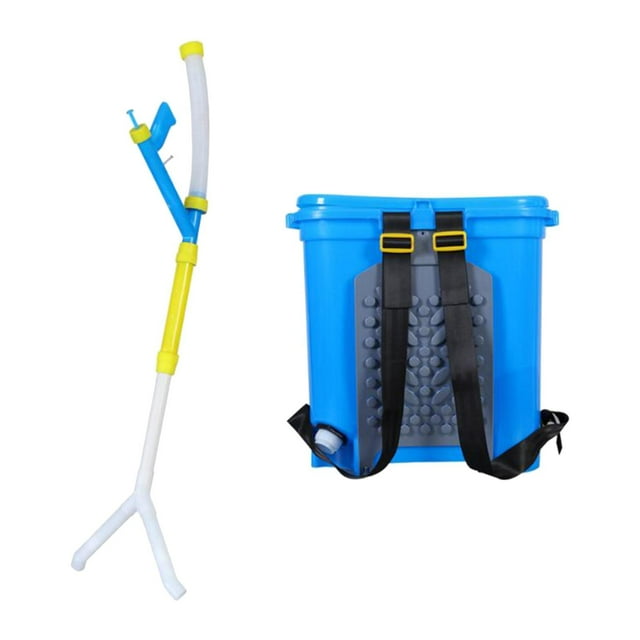 Almencla Manual Fertilizer Spreader Agricultural Backpack Professional 25L for Garden Double Port