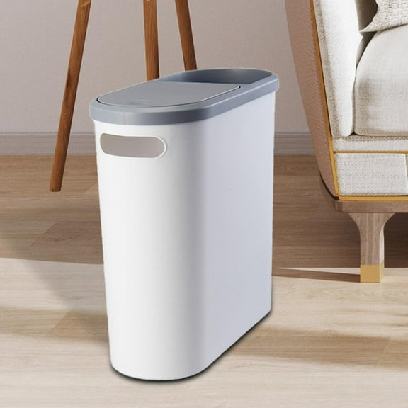 Fancyes Bathroom Trash Bin Space Saving Kitchen Trash Bin for Bathroom Toilet Office