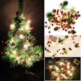 thumbnail image 3 of Christmas Pine Cones LED Fairy String Lights Bulbs Warm White Battery Operated Indoor Outdoor Decor for Xmas Tree Party, 3 of 7