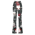 thumbnail image 4 of QATAINLAV Wide Leg Sweatpants Women Casual Milk Silk Soft Flared Leggings Christmas Cute Santa Claus Print High Waist Bell Bottom Yoga Pants Multicolor XXL Lightning Sales, 4 of 6