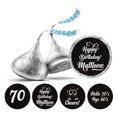 thumbnail image 1 of Darling Souvenir Cheers 70th Birthday Custom Name Stickers 190 Pcs Candy Labels Party Favor-Black, 1 of 2
