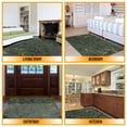 thumbnail image 4 of Ottomanson Non-Slip Area Rug for Living Room 3'3" x 5' Durable Low Profile Carpet, Seafoam Green Leaf, 4 of 11