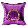 thumbnail image 2 of Funda Protectora con Lentejuelas en La Parte Posterior Del Cuerpo, Funda de Cojín de de Poliéster de 2 Colores Dorado morado, 2 of 6
