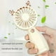 thumbnail image 4 of Mini Handheld Fan Cartoon Hand-Pressed Creative Neck Cat Deer Mute Portable Convenient Manual Home Outdoor Office Cooling Tools, 4 of 5
