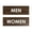 Walnut, variant on Basic Men Women Sign Set (Walnut) - Small