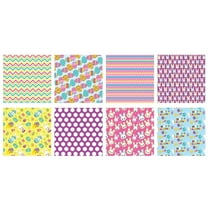 Wovilon Household Supplies 10Pcs Diy Crafts Supplies Easter Spring Bunny Printed Fabric Squares 10Inch