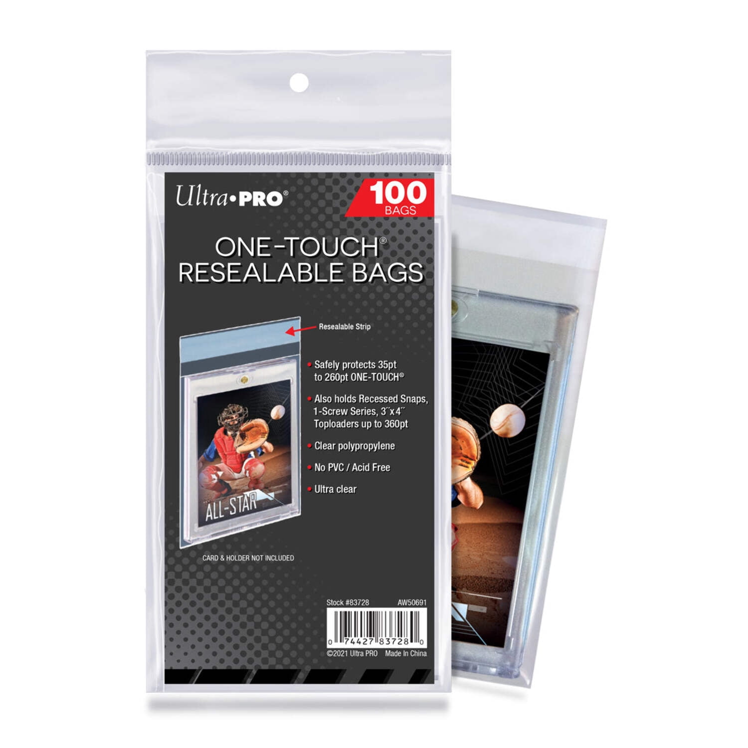 ULTRA PRO ONE-TOUCH RESEALABLE BAGS
