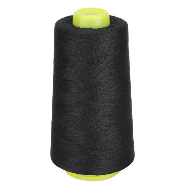 Hilo de coser de poliéster 402, 3000 yardas, cordón de costura a mano para manualidades, sastrería, trabajo hecho a mano, color negro
