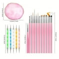 thumbnail image 6 of Nail Art Brush 22 Piece Set, 2 Way Acrylic Silicone Engraving Pen Dotting Pen Tools Nail Art Kit, Resin Nail Art Palette, 6 of 8
