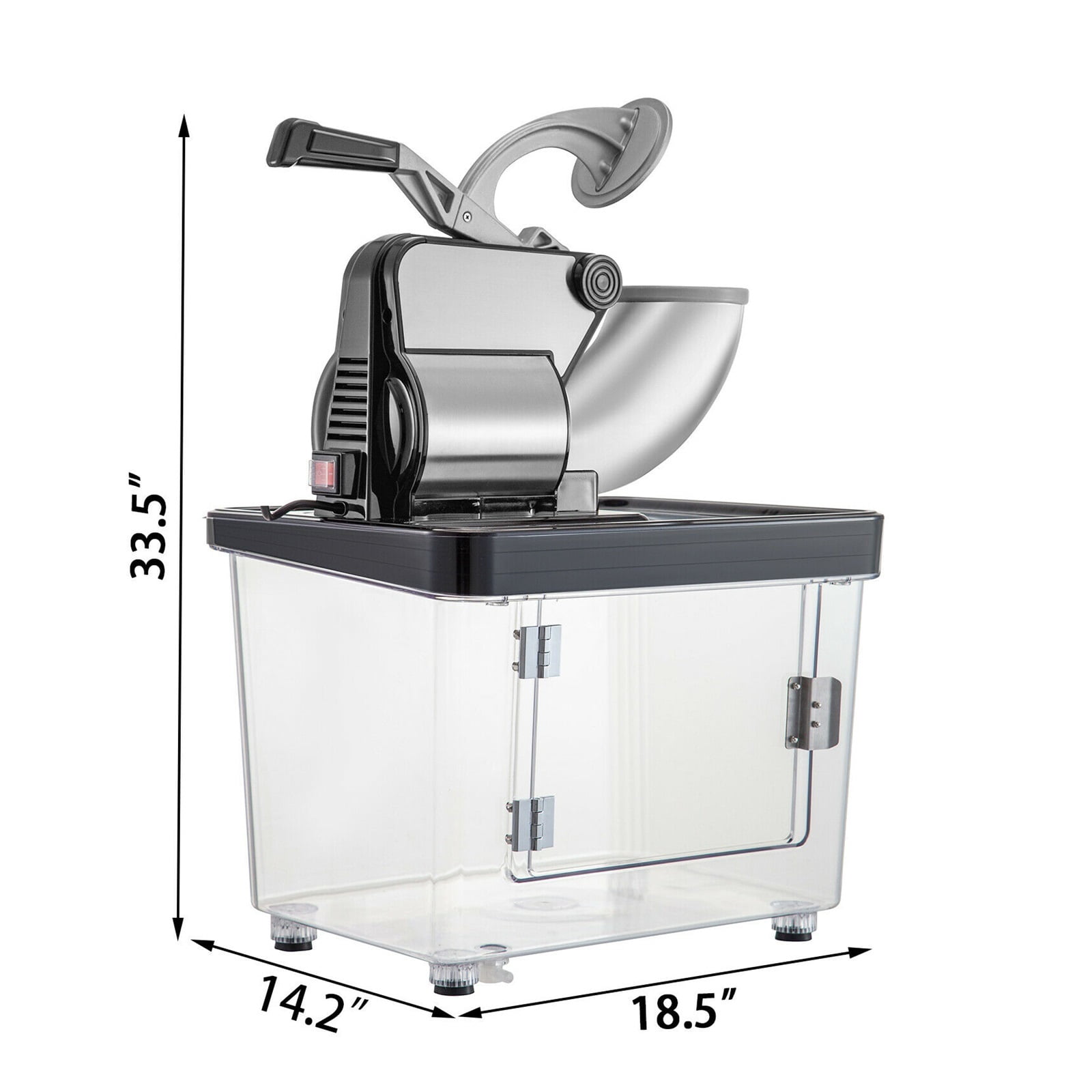 Electric Snow Cone Machine, Ice Crusher, Glass Graner, Blender, Chopper, Stainless Steel, Cold, Commercial