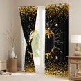 thumbnail image 3 of jejeloiu Basketball Game Gaming Blackout Curtains Set of 2 (52x84 Each),Gold Glitter Print Window Curtains For Boys Girls, 3 of 6