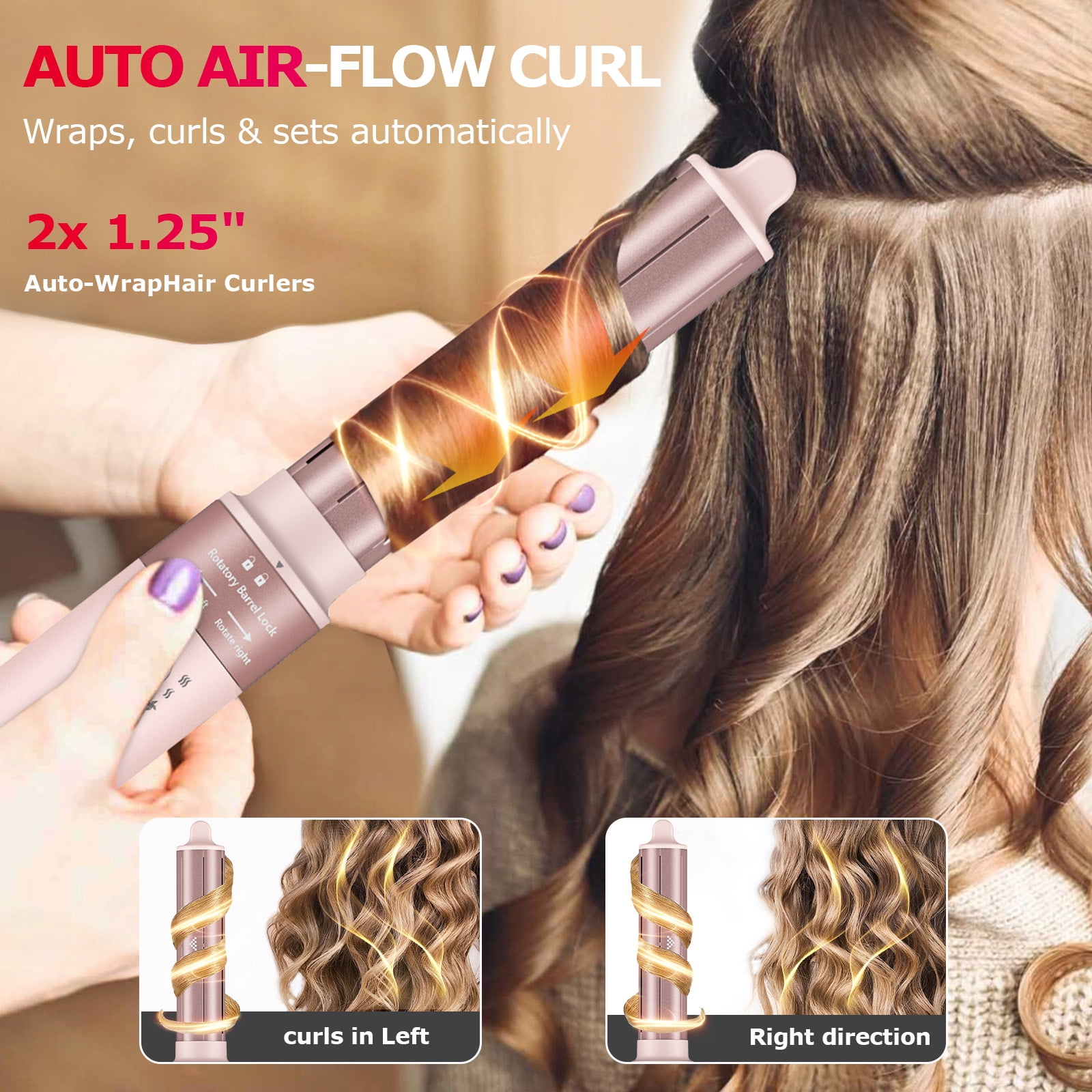 5 in 1 High-Speed Hair Dryer, Hot Air Styler Wrap With Travel Bag