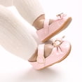 thumbnail image 2 of Zanarzt Infant Mary Jane Shoes Baby Girls Mary Jane Shoes Cute Bow Leather Princess Shoes Soft Sole Anti-Slip Newborn First Walking Shoes Dress Shoes Pink,US 5, 2 of 9