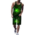 thumbnail image 1 of toraway Ensembles de Pyjama pour Hommes Coton/shorts Été Décontracté Imprimé Col Rond Gilet à Cordon Ensemble Deux Pièces L, 1 of 4